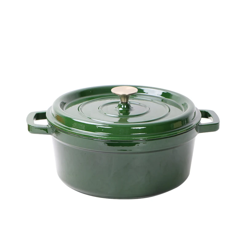 

Green Color Enamel Cast Iron Cookware