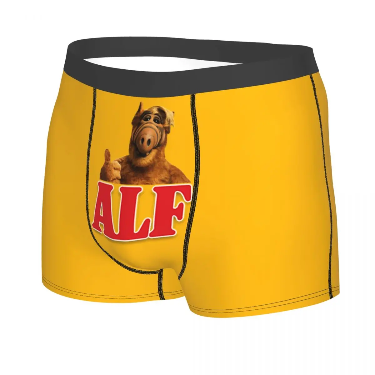 مخصص ALF الغريبة شكل الحياة سراويل بوكسر للرجال ثلاثية الأبعاد طباعة الخيال العلمي برنامج تلفزيوني سراويل داخلية ملخصات لينة السروال