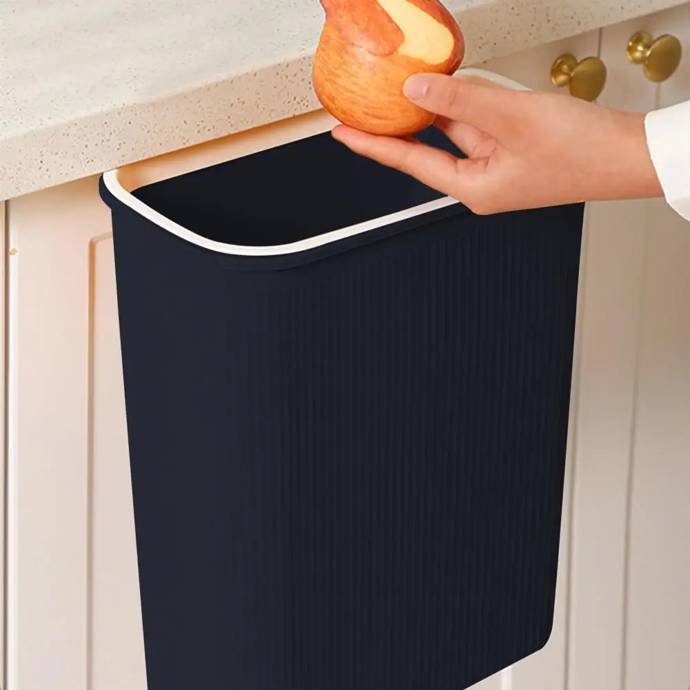 Wall Mounted Hanging Trash Bin for Kitchen Bathroom Cabinet Door Garbage Cans Cabinet Storage Bucket Dustbin Toilet Paper Basket