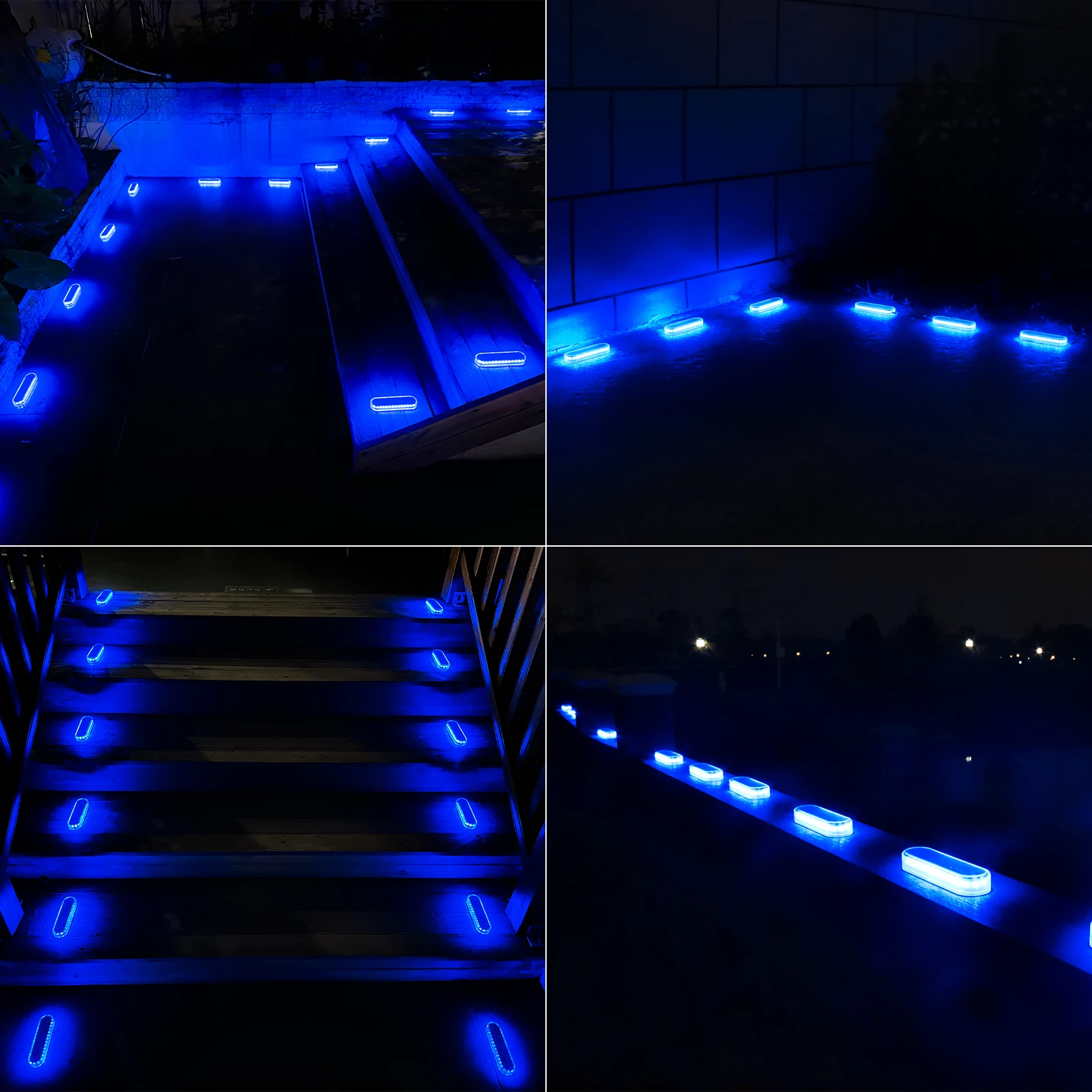 Quality Solar LED Step Light Waterproof IP68 LED Path Light Auto On/OFF Solar Powered Light Bar for Stairs Driveway Walkway Dock