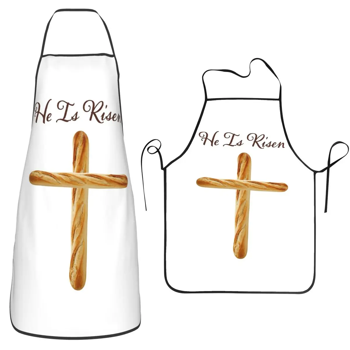 He Is Risen Shirley'S Bread Apron Chef Cooking Tablier Sleeveless Bib Kitchen Cleaning Pinafore for Women Men Painting