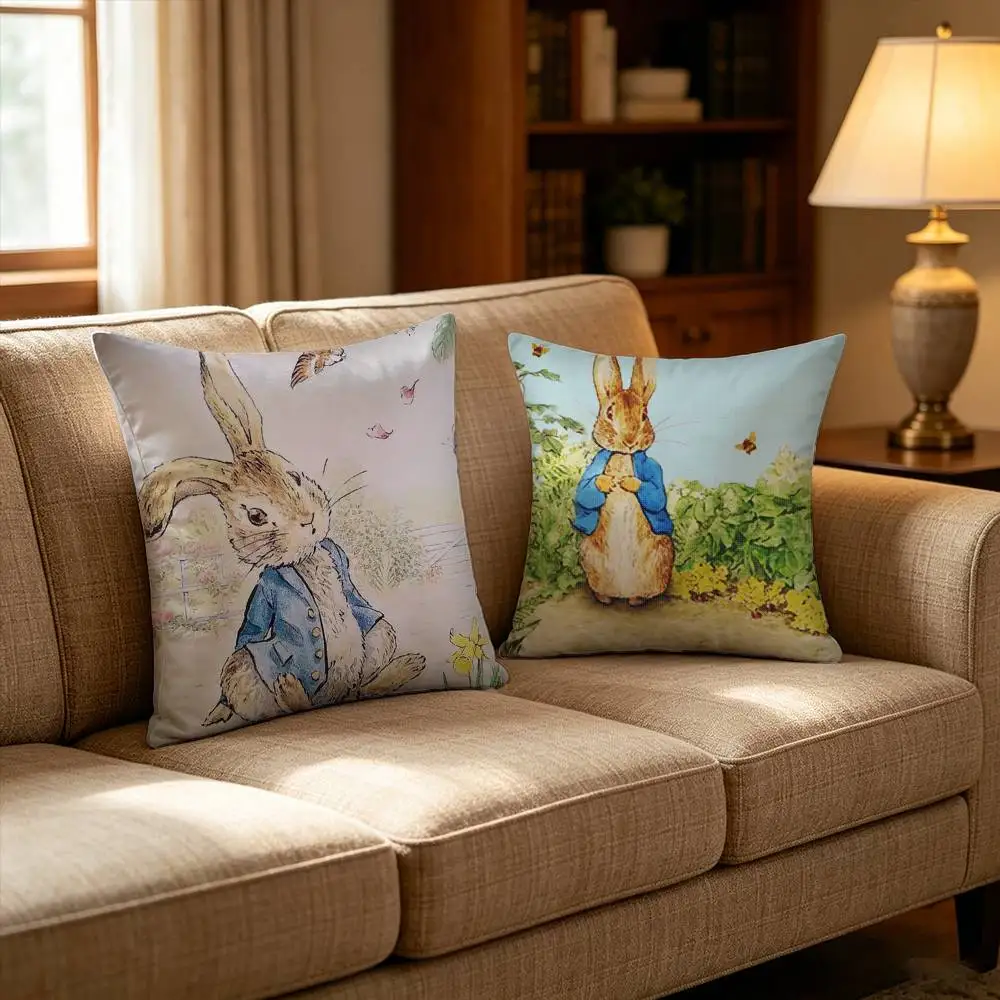 

Cute P-Peter Rabbit Pillow Case for Sofa Living Room Home office Decor Protective Cover