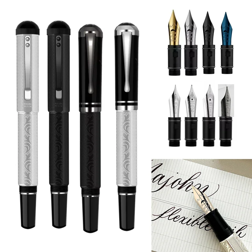 New MAJOHN P138 P136 Piston Fountain Pen Slft Flex F Nib / Majohn Nib Floral Sketch Gothic Round Script Creative Art Work Writin