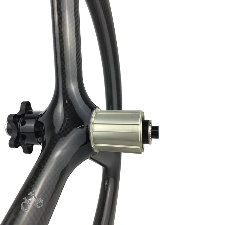16 Inch 3-Speed Carbon Folding Wheels, 38mm depth carbon rim, 14/21 holes clincher rim brake portable bike wheel parts