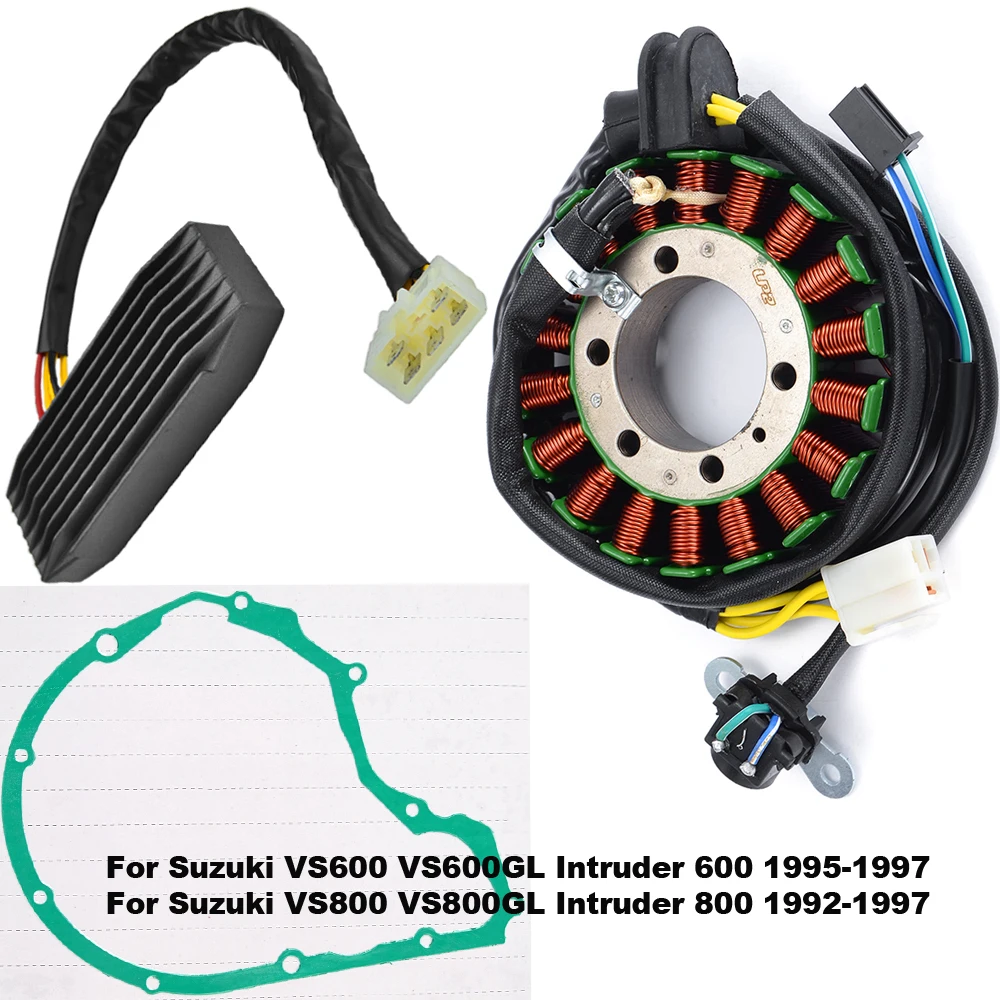 Motorcycle Regulator Rectifier Stator Coil Gasket for Suzuki VS600 VS600GL Intruder 600 1995-1997 VS800 VS800GL Intruder 800