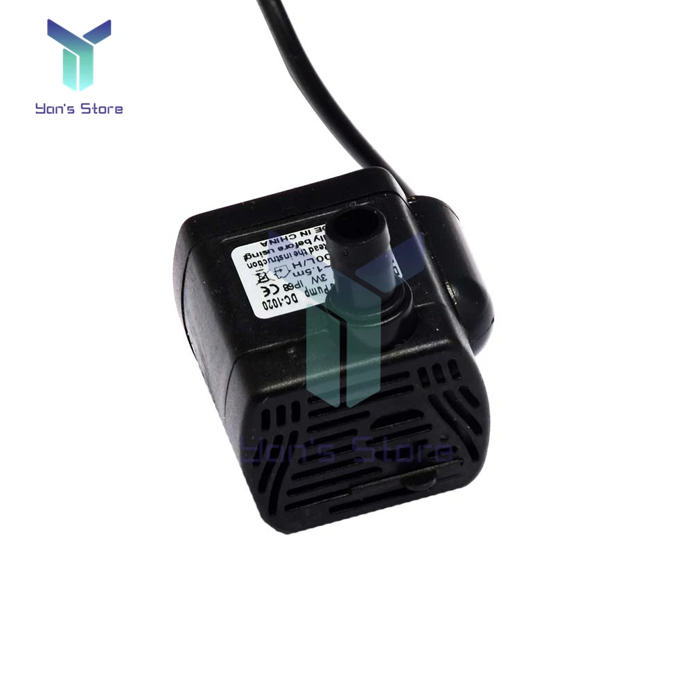 DC-1020 5.5*2.1mm 5V USB Connector Micro Submersible Pump DC 12V 3W Aquarium Fish Tank Fountain Pond Water Pump