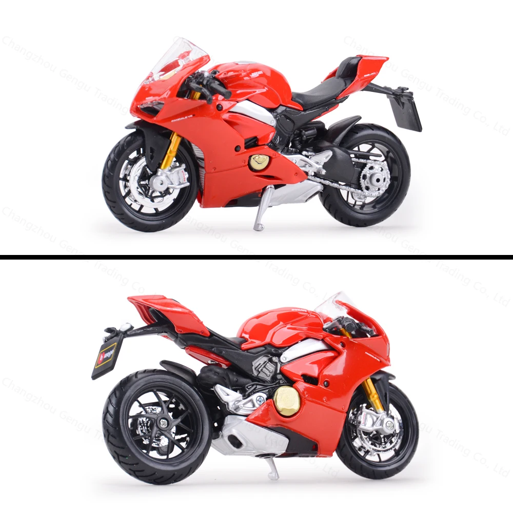 Bbugo 1:18 Ducati-Panigale V4 정적 다이 캐스팅 차량 Collectible Motorcycle Model Toys