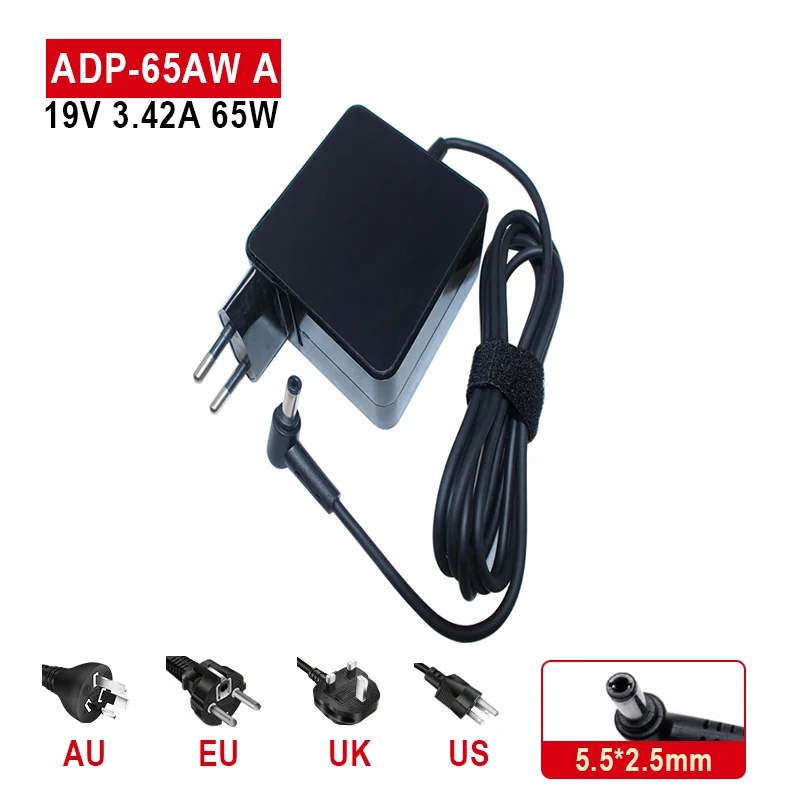 Laptop Adapter 19V 3.42A 65W 5.5X2.5mm ADP-65AW A AC Power Charger For ASUS X45A X501A X550 X 550ZA X550LA F555 Notebook