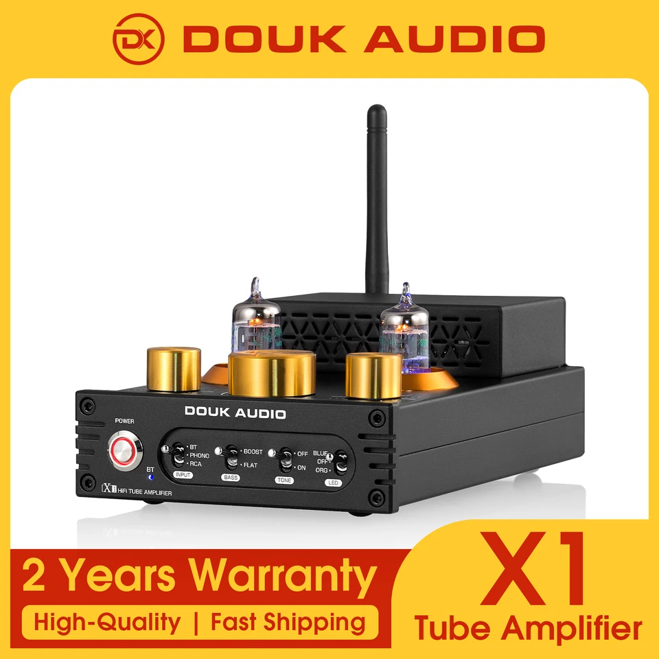 Douk Audio X1 HiFi Vacuum Tube Amplifier Bluetooth5.0 Receiver