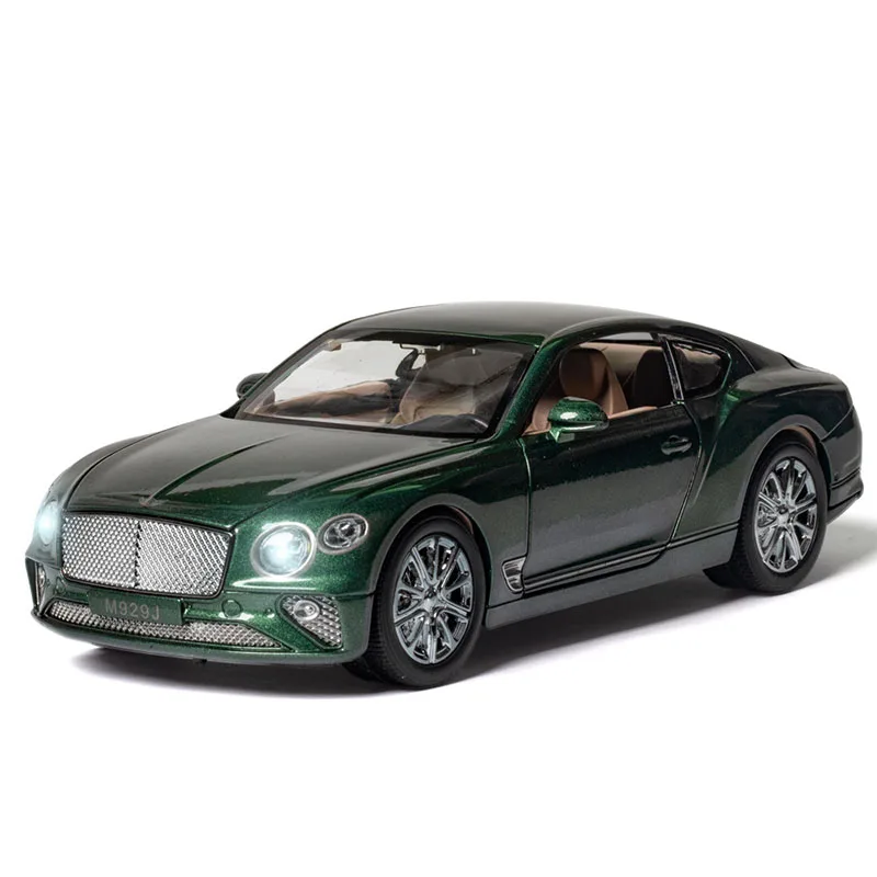 XLG 1:24 Bentley continental GT Metal Car Model Diecast Alloy High Simulation Car Models Sound light Toys For Children gifts