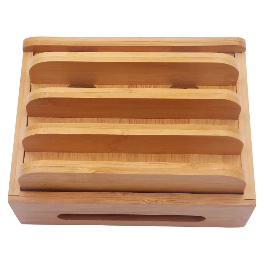 Bambushalter für iPhone, Ständer für Samsung, Handykabel, Ladestation, Docks, Organizer für Smartphones und Tablets, USB-Ladegerät – Detail 12