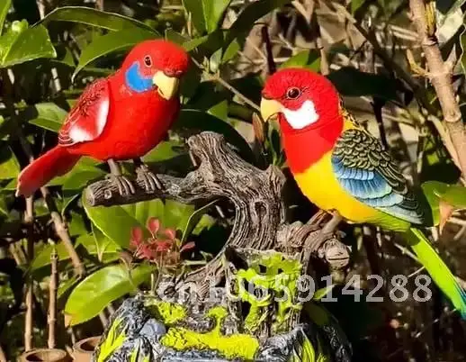 Garosa décor d'oiseau de simulation Simulation plume perroquet bel oiseau artificiel décor fête jardin décoration de la maison - Maison Garosa décor d'oiseau de simulation Simulation plume perroquet bel oiseau artificiel décor fête jardin décoration de la maison - Maison