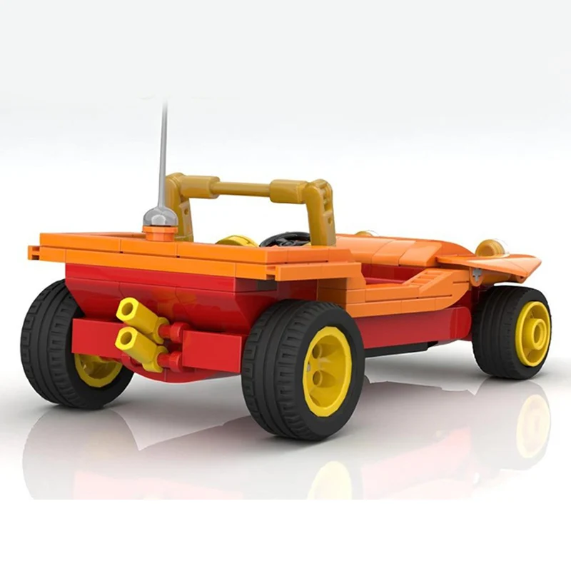asdfq Popular Anime Model MOC Building Bricks Orange Dune Buggy Modular Technology Children Assemble Toys Suit Holiday Gifts