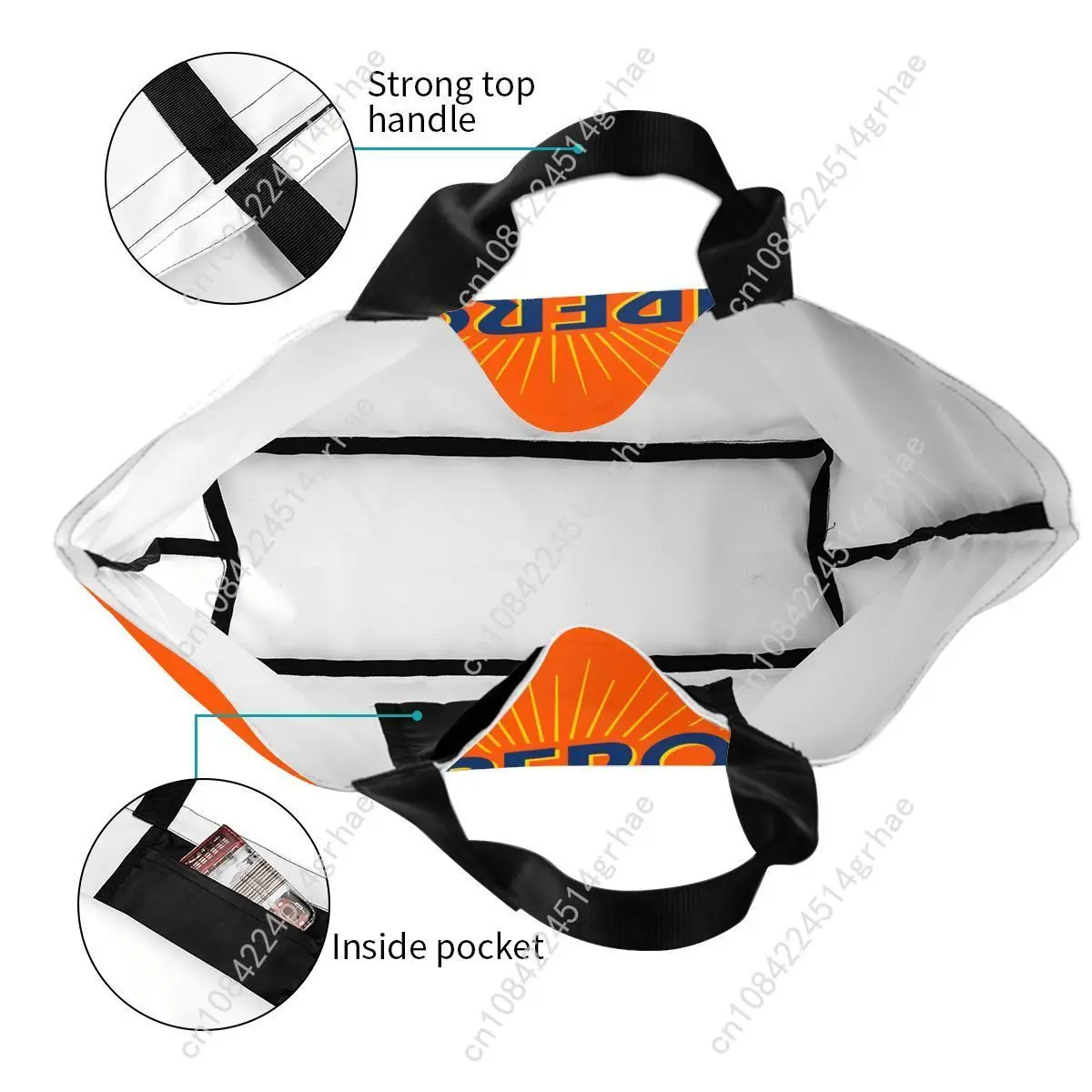 Sac fourre-tout personnalisé Aperol Spritz pour courses, en toile imprimée tendance, grand sac à bandoulière durable de grande capacité