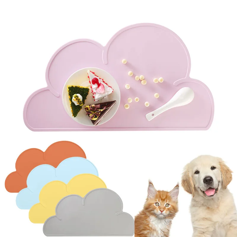 Silicone Pet Feeding Dog Cat Bowl Food Mat Non-Stick Waterproof Pet Food Feeding Pad Puppy Feeder Tray Water Cushion Placemat