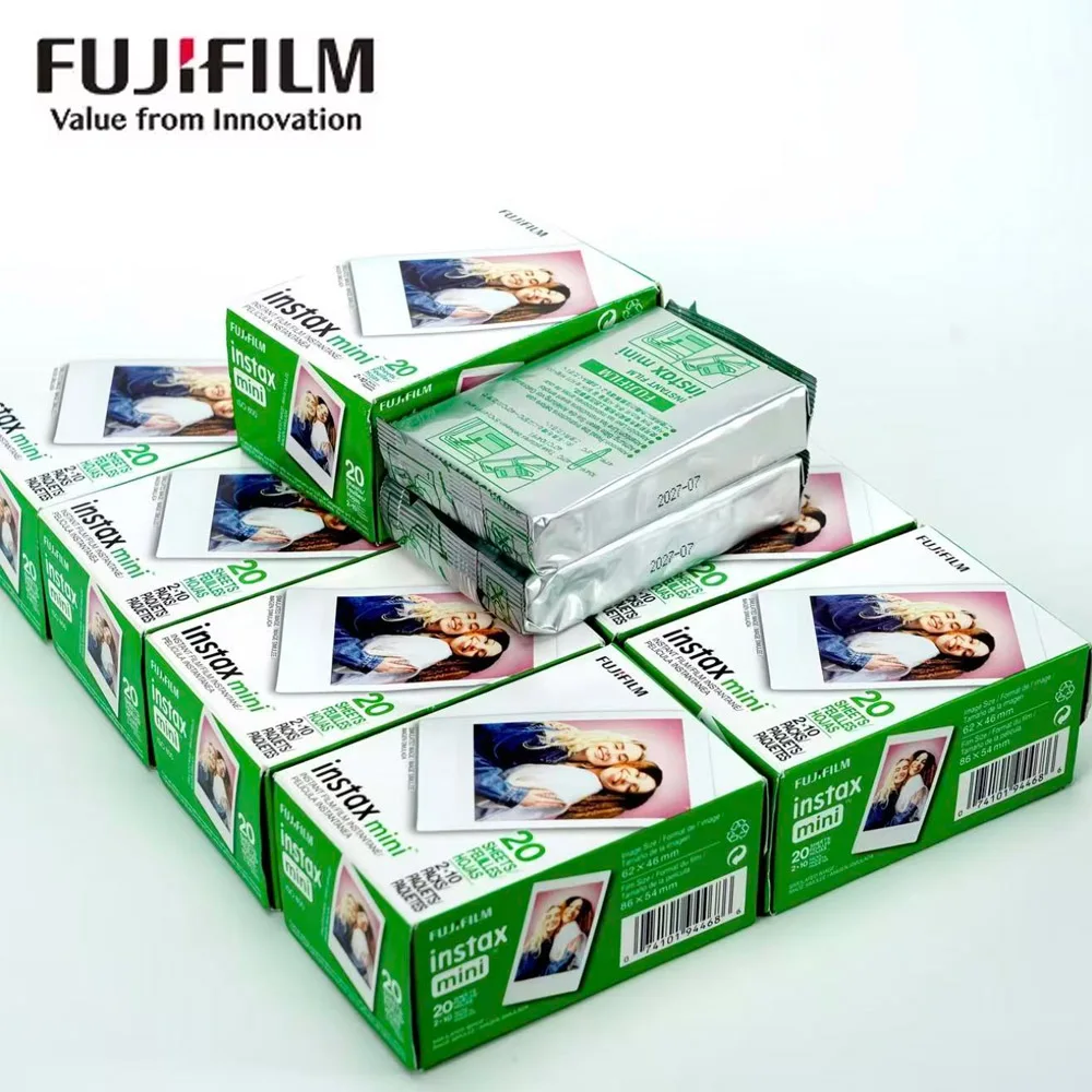 

10 20 50 60 Sheets For FUJI Instant Photo Camera Mini 12/11 Mini 9 8 7 70 90 EVO Film Camera Fujifilm Instax Mini Film White
