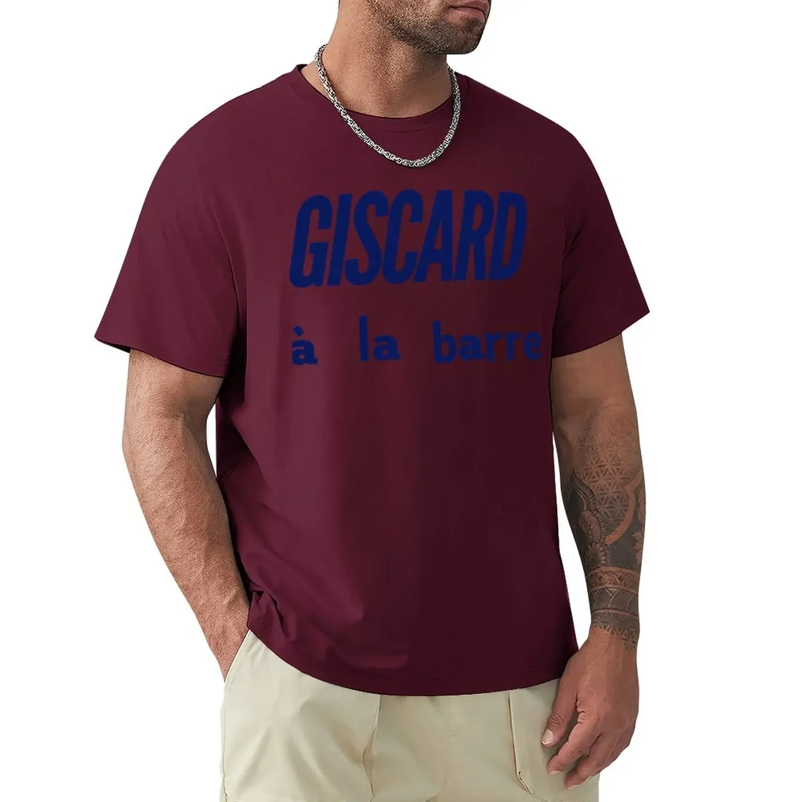 Graphics Plus Sizes Mens Graphic T-shirts Hip Hop Giscard À La Barre T-Shirt Oversized Men Clothing Harajuku Summer Funny Style