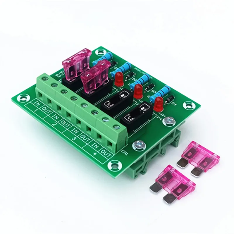 Painel do módulo de fusíveis de 4 dígitos e placa do módulo de distribuição