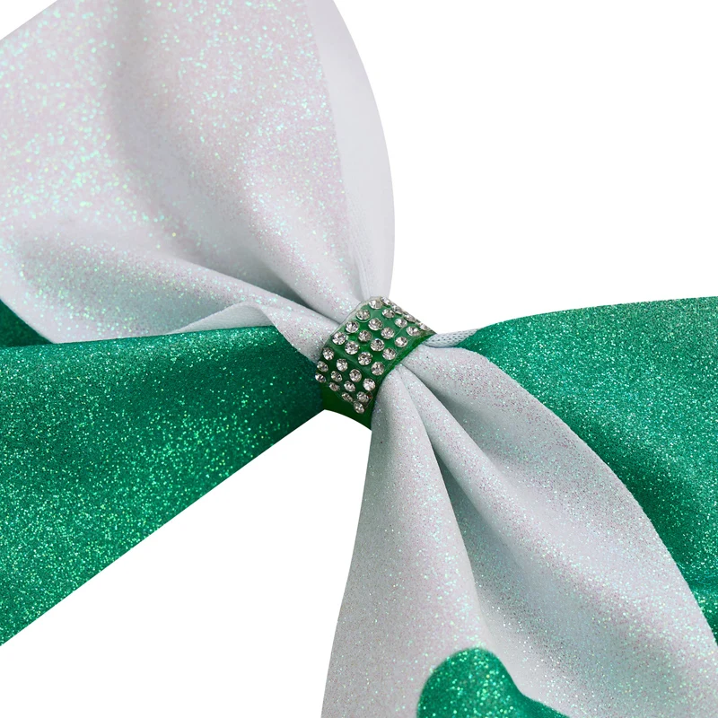 Girls Bow Hair Ties Cute Shamrock Print Elastic Hair Bands Hair Clips Ponytail Holders for Braiding Styling Tools