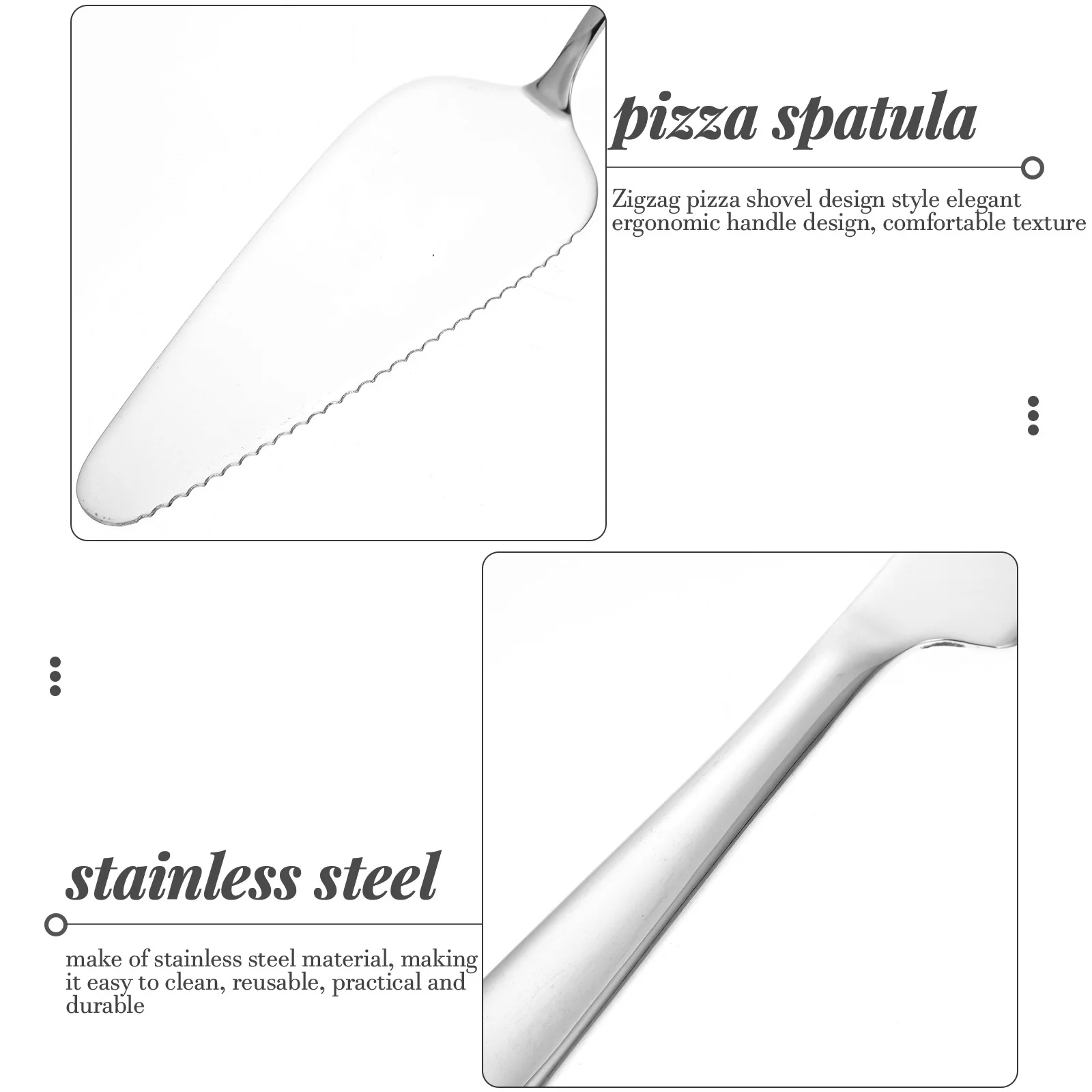 

1Set Pizza Tool Kit Stainless Steel Cake Cutter Server Home Kitchen Baking Utensils Practical Cake Cutter