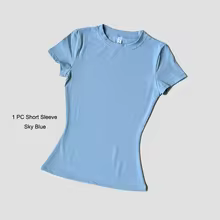 Workout Leggings Breathable Quick Dry Fitness Set for Women - Sky Blue
