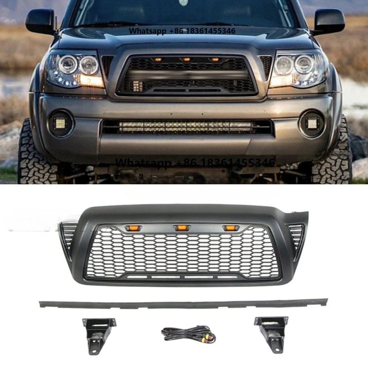 

Car Front Bumper Grill Racing Grills Car Grille for Tacoma 2005-2011 Body Kit Car Accessories