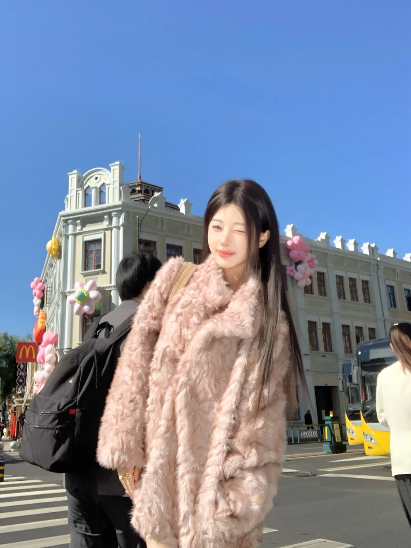 

Eco-Friendly Fur Coat Women's Mid-Length Stand Collar Decorative Comfortable Warm Long Sve Pure Color Universal Fit