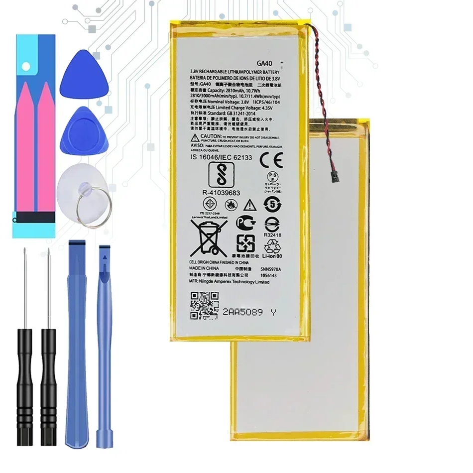 Phone Battery For Motorola Moto G4 Plus, XT1625, XT1622, XT1644, XT1643, SNN5970A, G4Plus, 3550mAh, GA40