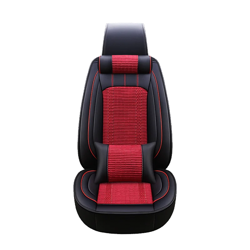 Free shipping Luxury PU Leather Auto Car Seat Covers 5 Seats Full Set Universal Fit Sedan SUV Black Color