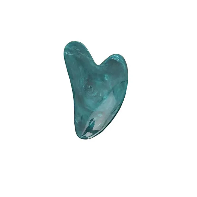 Heart‑Shaped Transparent Resin Gua Sha Board Portable Facial Massaging Scraper for Face Neck Body Skin Relaxation Daily Beauty Care Tool