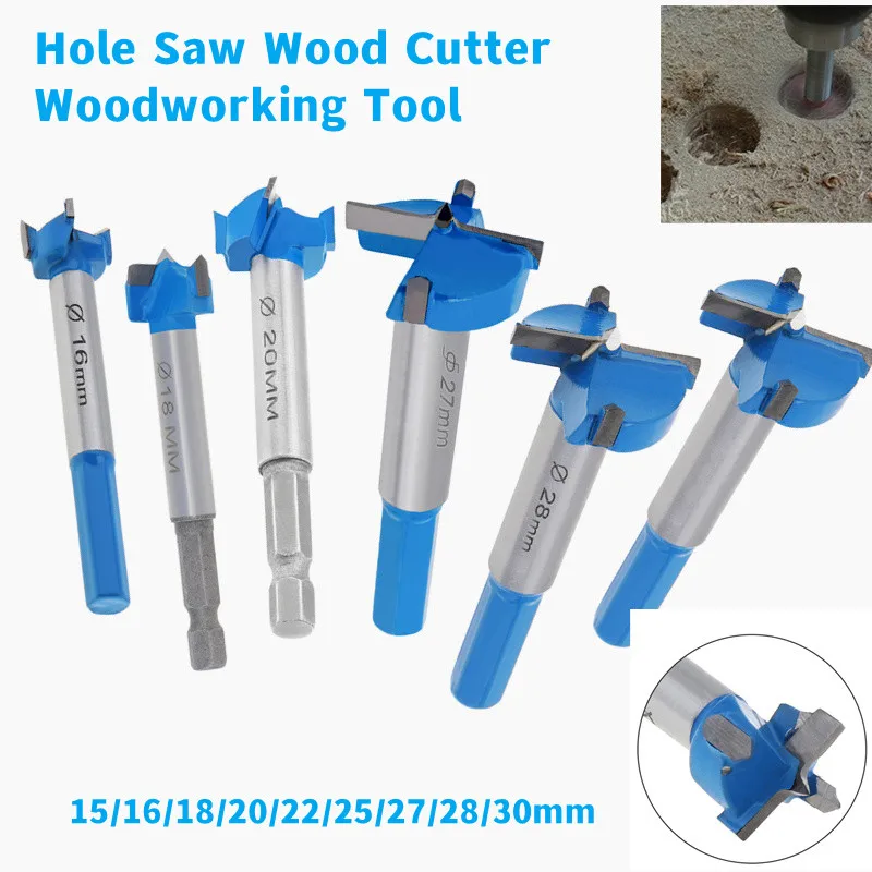 

1pc Centering Drill Bits 15/16/18/20/22/25/27/28mm Hole Saw Wood Cutter Woodworking Tool Hinge Boring Tungsten Carbide Cutter