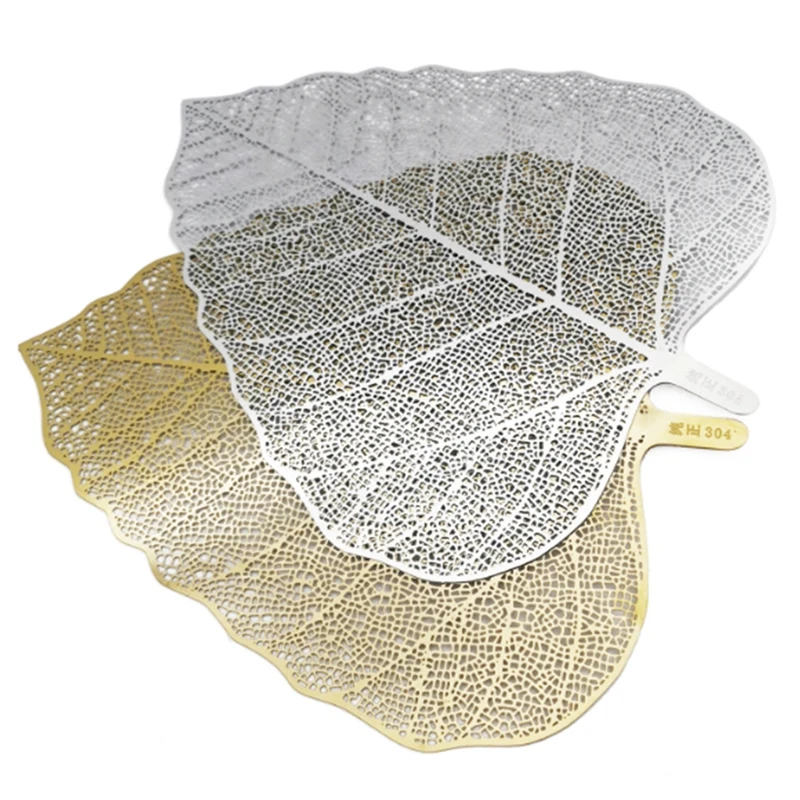 Nuevo colador de té hecho a mano de acero inoxidable con forma de hoja, infusor de té, filtro de té, perfecto para té de hojas sueltas (plateado)