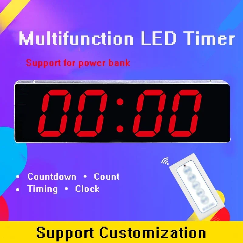 LED Electronic Timer Sports Game Countdown Portable Basketball Game Timer Football Big Screen Game Scoreboard Timer Countdown