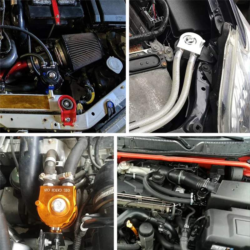 

Plain Car Breather Oil Pot Kit With Air Fiter Oil Separator For Chevy Silverado 19-20 GMC Sierra 19-20