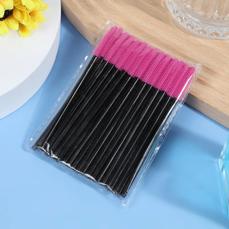 500pcs/lot Cosmetic Eyelash Extension Disposable Brush Wands Makeup Applicator Lash Silicone Disposable Lash Brushes