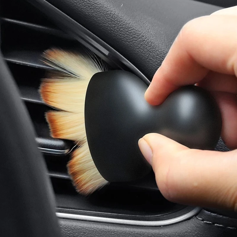 Auto-Innenreinigungsbürste mit gebogenem Design, ultraweiche Staubbürste, weiche Bürste für Klimaanlagenauslässe, Auto-Schönheitsreinigungswerkzeuge – Detail 3
