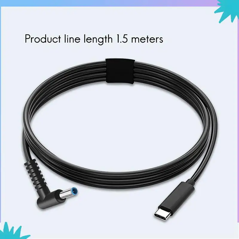 ABZW 4X 노트북 PD 고속 충전 케이블 Type-C는 HP HP 65W DC4530 충전 케이블 코드에 적합합니다.