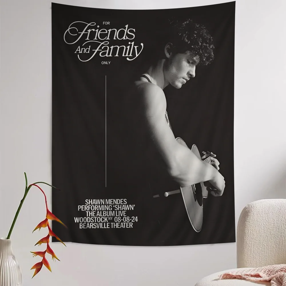 Singer Shawn Mendes Hippie Wall Hanging Tapestries Art Science Fiction Room Home Decor Kawaii Room Decor