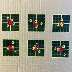 Sight-in Assist REAL Color-impact Sticker Targets 250 Counts per Roll 3 Inch @Side Length Half Inch Grids