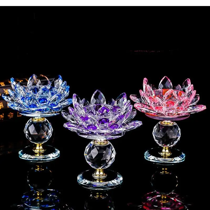 

Buddha Offering Lamp, Household Crystal Butter Lamp Holder, Glass Candlestick, Worship, Temple, Prayer