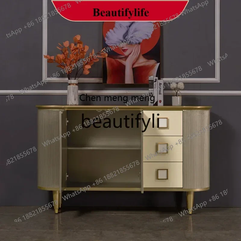 D178   Light luxury dining side cabinet American simple door entrance cabinet storage decorative cabinet against the wall