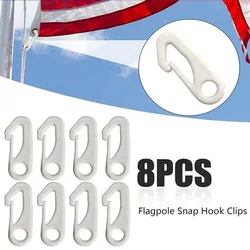 8PCS Heavy Duty Pennone Moschettone Pinze Asta portabandiera Accessori di fissaggio Strumento Anti-UV Clip 60 * 26mm Recentemente