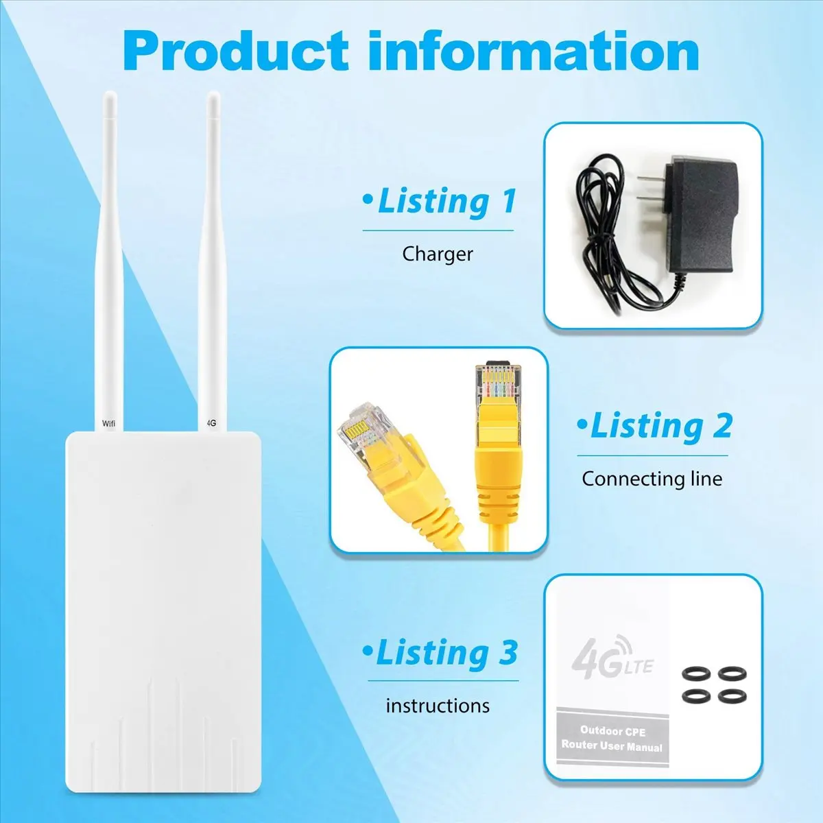 OK 4G LTE Wireless AP Wifi Router Hotspots CAT4 Outdoor LAN WAN SMA Antenna SIM Card Slot Unlock Modem Cpe Broadband