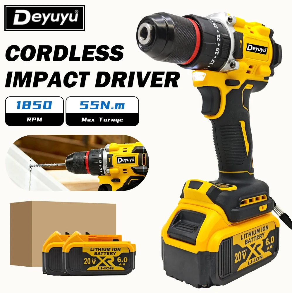 

Wireless Brushless Drill Compact Electric Renovation Tool Compatible with DeWalt 20V Battery Bare Machine Sale