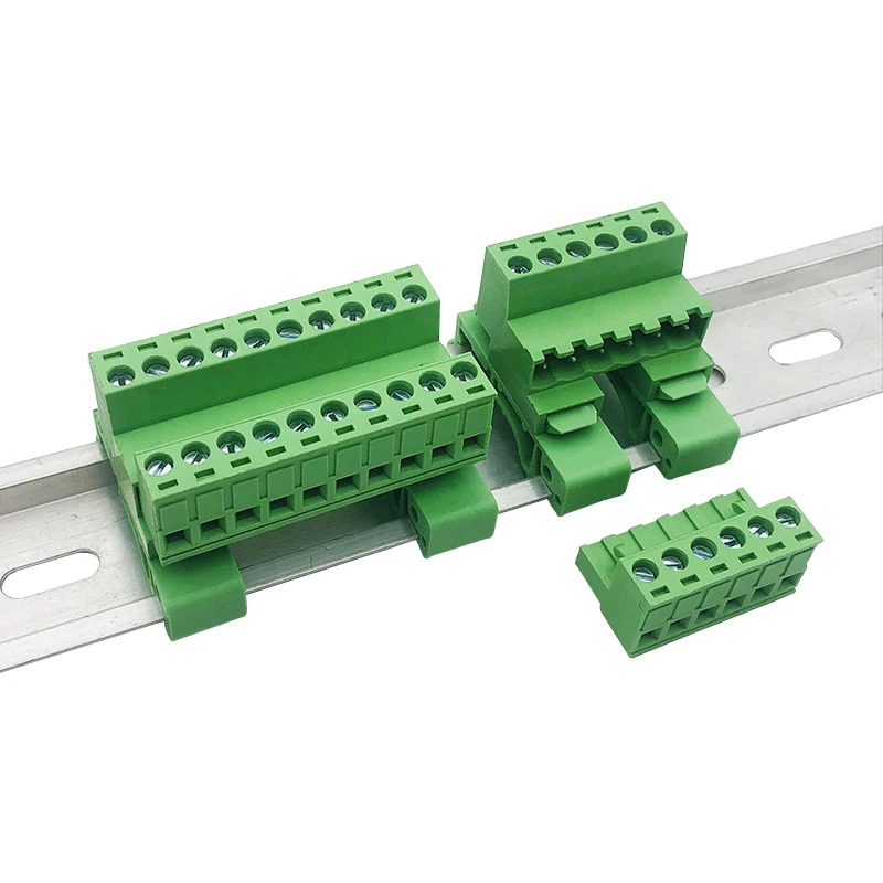 Kompletny zestaw zacisków szyny DIN 2-24P / Blok zaciskowy 5.08mm / Stop miedzi 10A 300V / PA66 UL94 V0 / Zacisk śrubowy z obudową — zdjęcie produktu 7