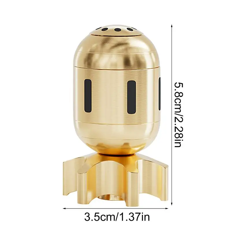 Brass Torpedo Fidget Toy para alívio do estresse, Adulto Spinner, Home Office Desk Decoração