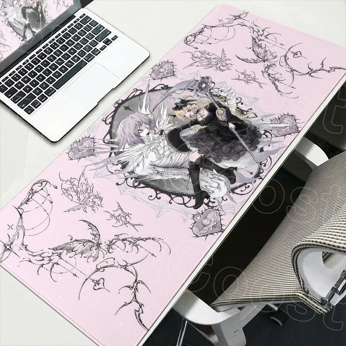 HD Print Death Note Mouse Pad Large Computer Gaming Keyboard Mausepad with Stitch Edge Anime Girls Misa Amane Non-slip Table Mat