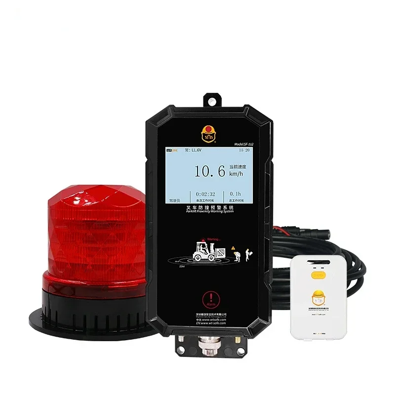 

Speed Limiter Approach Alarm and Forklift Proximity Detection Anti Collision Warning System Operated by Remote Control