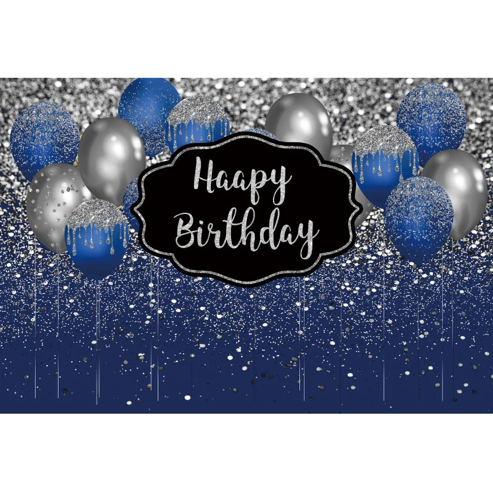 성인 생일 사진 배경 파란색 풍선 명소 Photocall 파티 장식 사진 배경 사진 스튜디오 촬영 소품