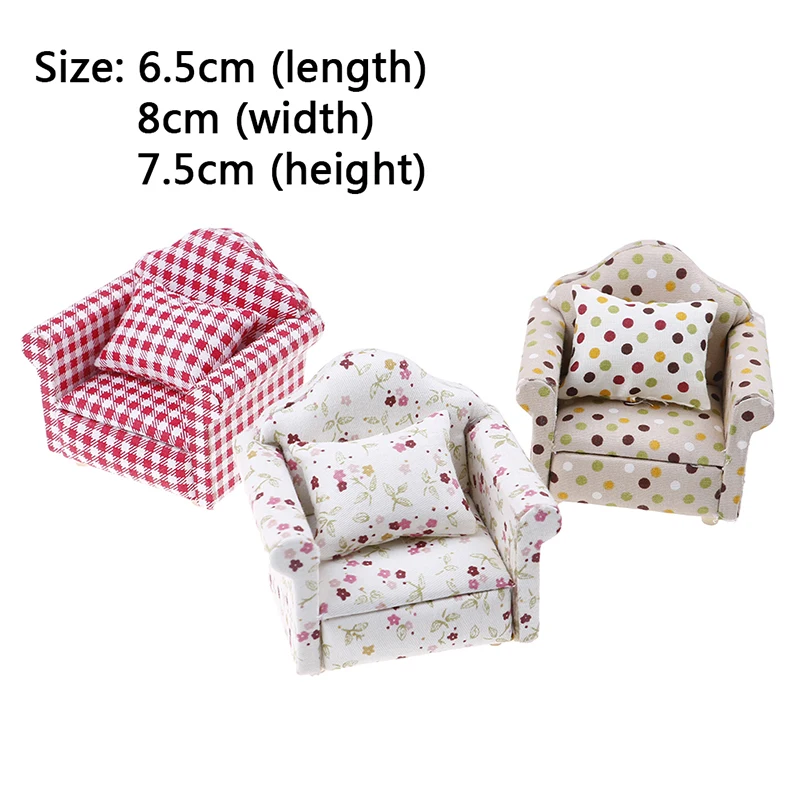 【BBS-7】1 peça 1:12 mini bonecas móveis para casa de bonecas cadeira sofá móveis para casa de boneca acessórios de brinquedo